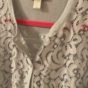 NWOT Loft open embroidered sweater